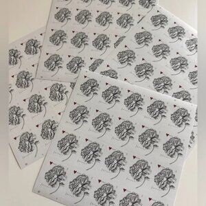 25 Sheets - Vintage Rose USPS Forever Stamp - 500 stamps total